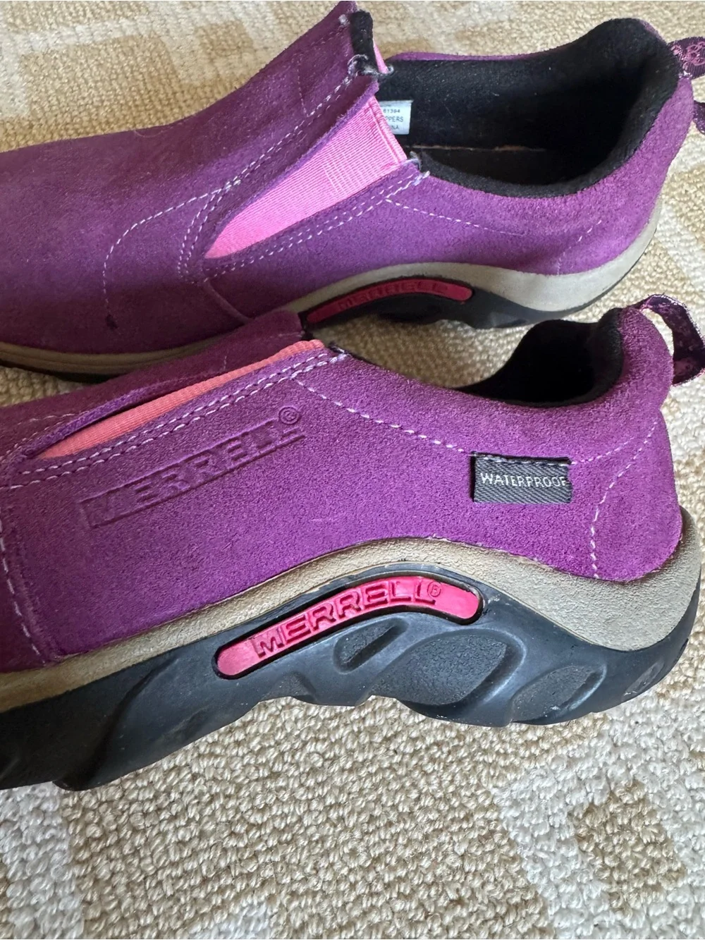 Merrell Kids Jungle Moc Frosty Waterproof Slip On Shoes Wineberry Girls 3.5